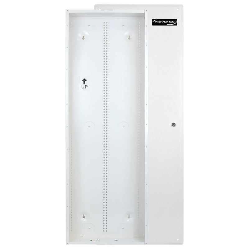 WHWS4203 Wavenet - 42 Inch Structured Wiring Data Enclosure with hinged Door and lock for Home Low Voltage Wiring, Fully Metal – White
