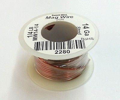 14 Gauge Insulated Magnet Wire, 1/4 Pound Roll (20' Approx. Length) 14AWG - MarVac Electronics