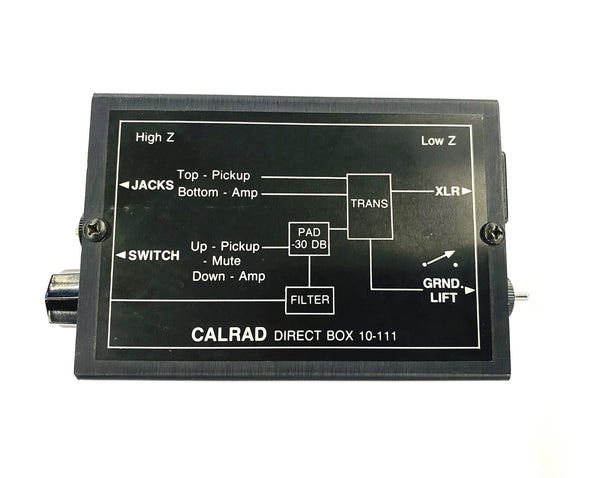 Calrad 10-111 HIGH Z to LOW Z Direct Box, Dual 1/4" Jacks to 3 Pin XLR Male