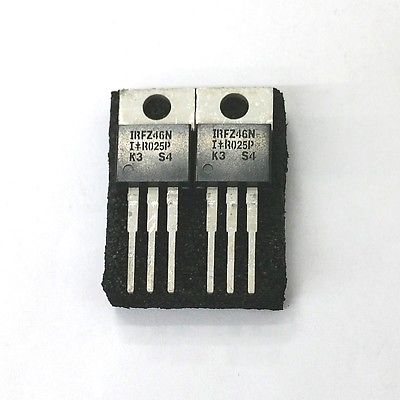 Lot of 2 IRF International Rectifier IRFZ46N 53A, 55V N Channel Power Mosfet - MarVac Electronics