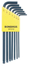 Bondhus 10945, 7 Piece Standard Set, Hex End Balldriver L-Keys ~ 5/64" to 3/16"