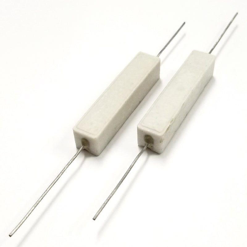 Lot of 2, 1K Ohm Ohm 22 Watt Wirewound Ceramic Power Resistors 22W (22W210)