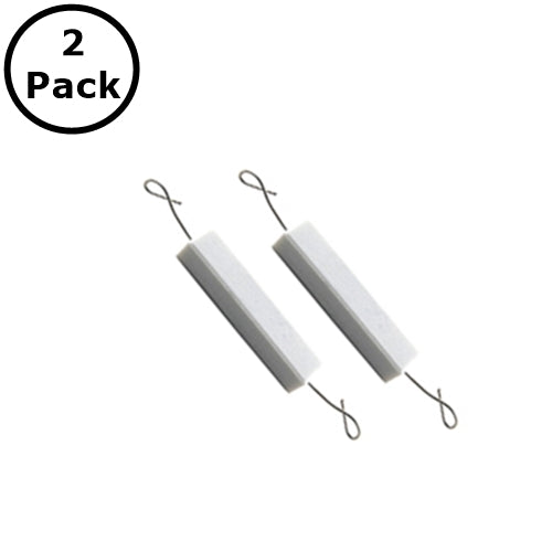 2 Pack of NTE 10WD27, 0.27 Ohm 10 Watt Wirewound Ceramic Power Resistors 10W