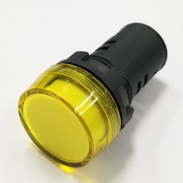 Philmore 11-2642 YELLOW 1" Inch Round Tapered LED Indicator Lamp 12-14 Volts DC, 22mm Mounting Hole