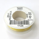 22 AWG Gauge Solid YELLOW 300 Volt, UL1007 PVC Hook Up Wire 25ft Roll 300V