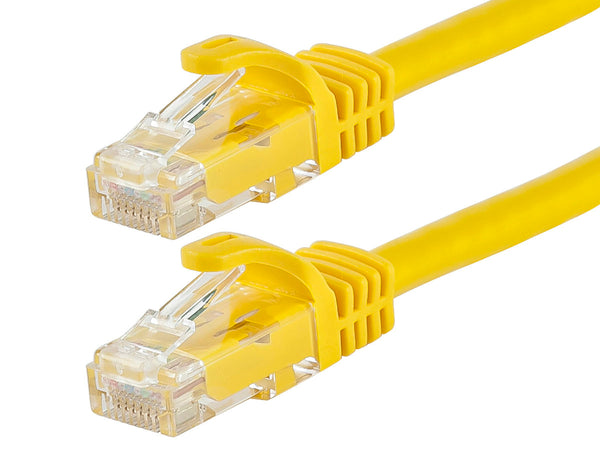 14 Foot YELLOW CAT6 Ethernet Patch Cable with Snagless Flexboot Ends MV11258