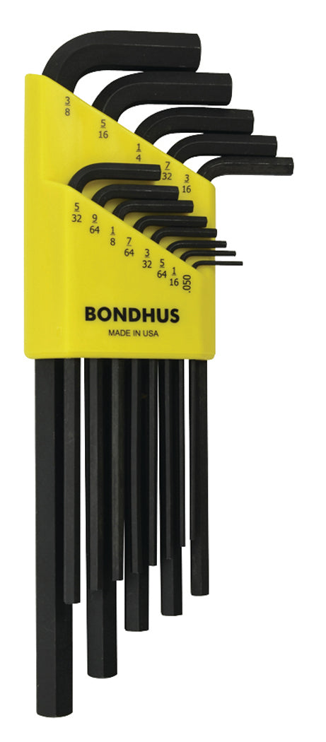 Bondhus 12137, 13 Piece Standard Set, Hex End L-Keys ~ 0.050" to 3/8"