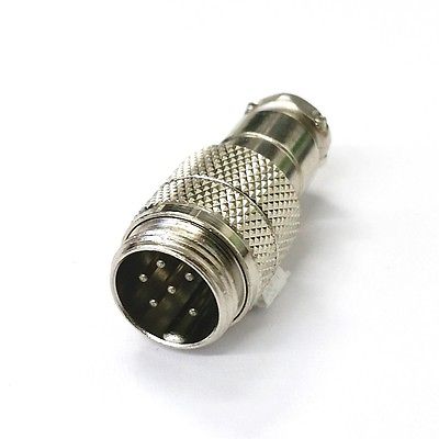 6 Pin Male In-Line CB Mic or Ham Radio Mobile Microphone Connector