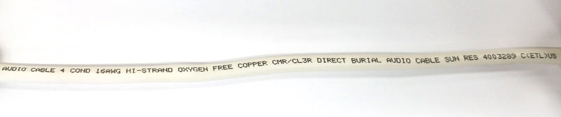 25' 4C 16AWG Direct Burial, Sun Resistant Audio Speaker Cable CMR/CL3R OFC