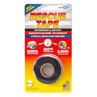 Rescue Tape 201USC01-Black Self Fusing Silicone Emergency Repair Tape