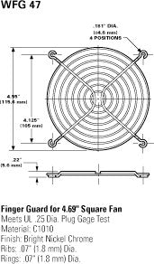 Globe Motor WFG47 120mm (4.7") Wire Finger Guard for Cooling Fans