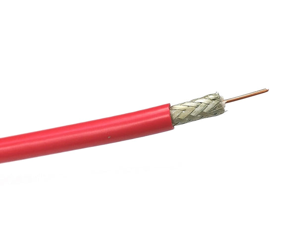 25' Belden RED 1695A RG-6/U, Plenum CMP Low Loss Serial Digital Coax Cable