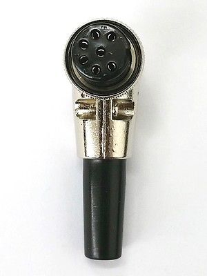 7 Pin Female Right Angle In-Line CB Mic or Ham Radio Microphone Connector - MarVac Electronics