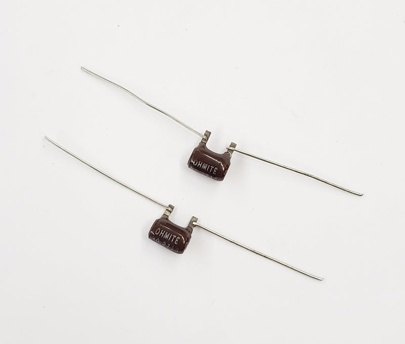 Lot of 2, Ohmite 2719 2.0 Ohm 3 Watt Wirewound Power Resistors 3W