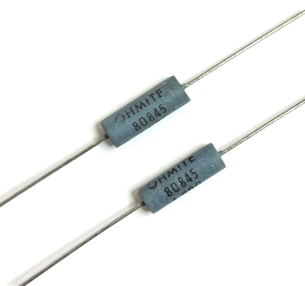 Lot of 2, Ohmite 80845 4.99 Ohm 5 Watt Wirewound Power Resistors 5W