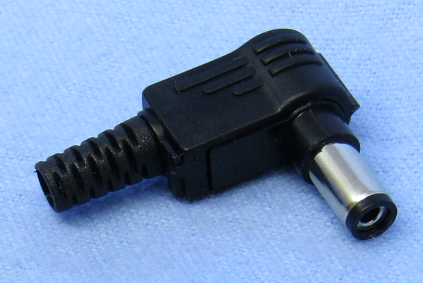 Philmore # 2109, 2.1mm I.D. x 5.5mm O.D. Right Angle Coaxial Power Plug