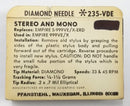 Pfanstiehl 235-VDE Diamond Elliptical Needle for Audio Empire*