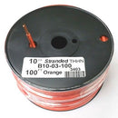 B10-03-100 ~ 10AWG ORANGE THHN Stranded 600 Volt Gas & Oil Resist Wire 100' Roll - MarVac Electronics