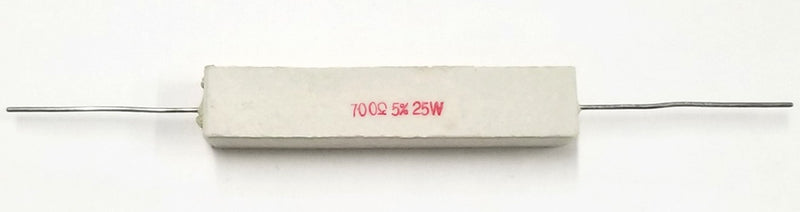 Lot of 2, 700 Ohm 25 Watt Wirewound Ceramic Power Resistors 25W (25W170)