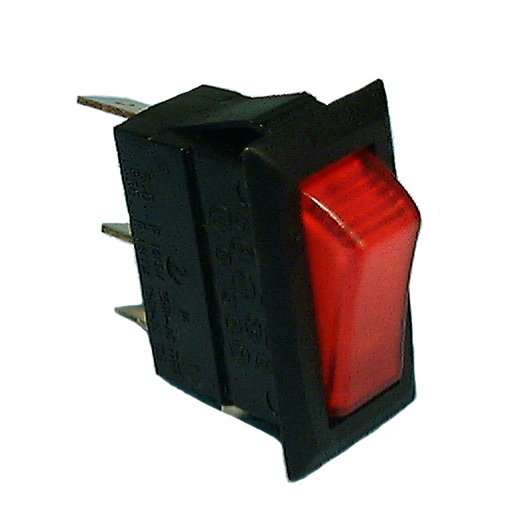 Philmore 30-060 SPST ON-OFF, 12V Lighted Red Rocker Switch 15A @ 250V AC