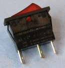 Philmore 30-069 SPST ON-OFF, 125V Lighted Red Rocker Switch 15A @ 250V AC