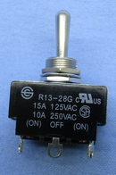 Philmore 30-10099 SPDT (ON)-OFF-(ON) Standard Toggle Switch 15A@125V AC