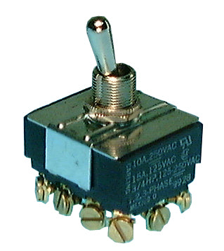 Philmore 30-10376 4PDT ON-ON Heavy Duty Bat Handle Toggle Switch 15A@125V AC
