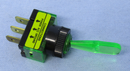 Philmore 30-12149 SPST ON-OFF Green Lit Wedge Handle Toggle Switch 20A@12-14V DC