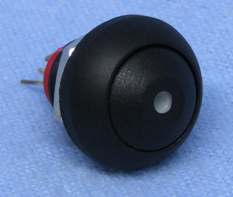 Philmore 30-12638 SPST OFF-(ON) Momentary Red LED Push Button Switch IP67 Sealed