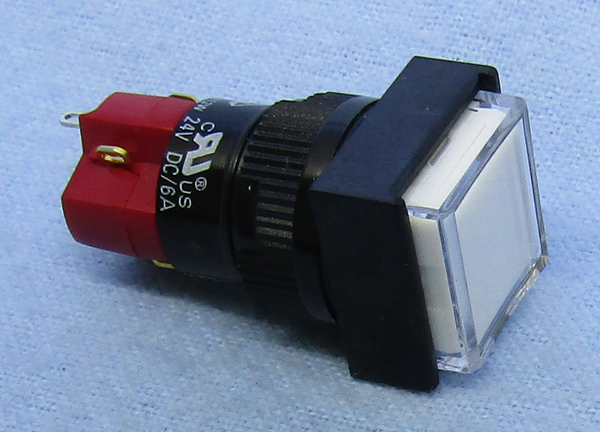 Philmore 30-14514 SPST ON-OFF Maintained Square Clear Lighted Push Button Switch