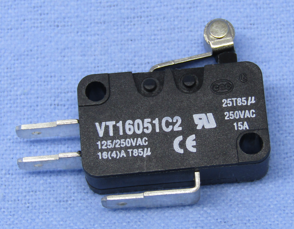 thumbnail image 2 of Philmore 30-2505 SPDT Sub-Mini Micro Switch – Roller Lever, ON-(ON), 5A@125V AC 2 of 5