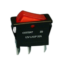 Philmore 30-550 SPST ON-OFF, 12V Lighted Red Rocker Switch 16A @ 250V AC