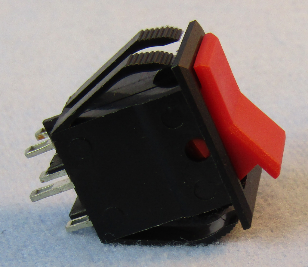 Philmore 30-654 DPDT ON-ON Maintained, Mini Snap-In Rocker Switch 8A@1 ...