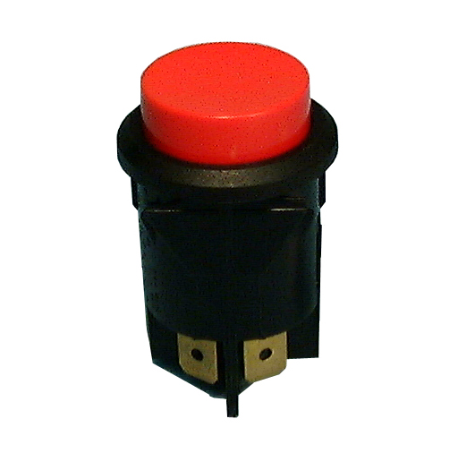 Philmore 30-755 SPST ON-OFF 125V Red, Large Round Push Button Switch