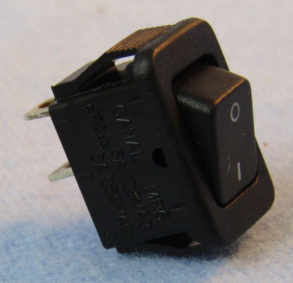 Philmore 30-872 SPST OFF-ON Black Micro Snap-In Rocker Switch 6A@125V