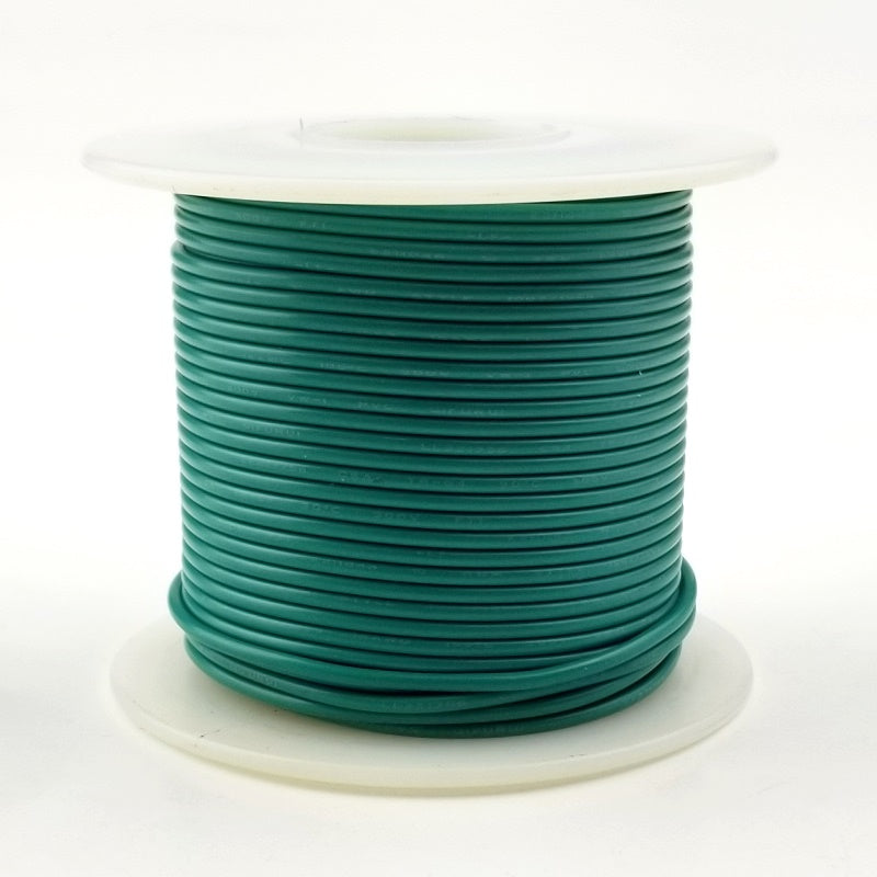 26 AWG Gauge Solid GREEN 300 Volt, UL1007 PVC Hook Up Wire 100ft Roll 300V