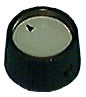 Philmore # 3055, 1/4" Shaft 13/16" Diameter Splined Knob with Arrowhead Indicator
