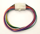 32-3012, 12 Conductor 18AWG Male to Female Round Pin Wire Harness ~ 12" Length