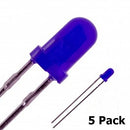 Hobby 5 Pack of 3mm Blue Diffused LEDs ~ 3V @ 20mA