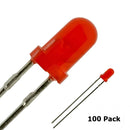 Hobby 100 Pack of 3mm Red Diffused LEDs ~ 2V @ 20mA
