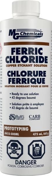 Mg Chemicals 415-500mL (17oz) Ferric Chloride Copper Etchant Solution
