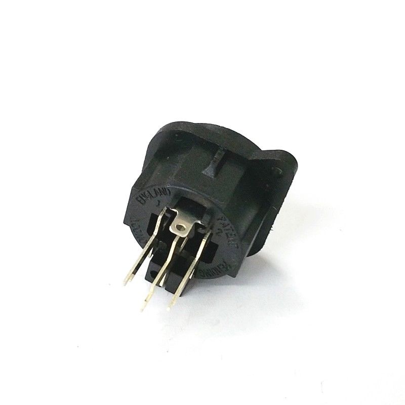 RE AN X902-03 BLACK 3 Pin XLR Female Panel Mount Jack, Straight PC Pins
