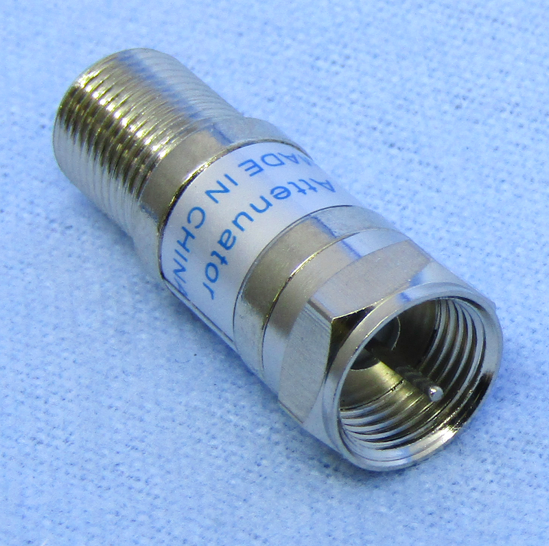 Philmore 42-112, 75 Ohm "F" Type 12 dB Attenuator ~ DC-1000MHz