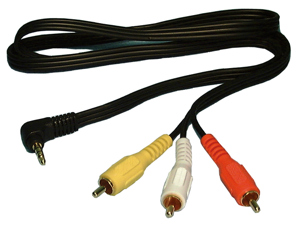 3.5 mm to RCA AV Camcorder Video Cable 3.5mm TRRS Male to 3 RCA Male Plug  6FT