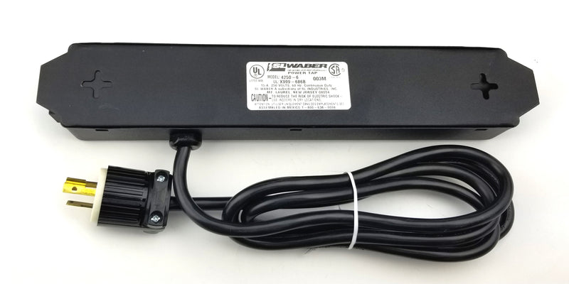 SL Waber 4250-6, 4 Outlet Power Strip, NEMA 6-15 Sockets & L6-15P Plug 6FT Cord