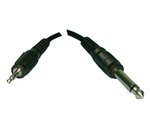 Philmore 44-380 6 Foot Male 1/4" Mono Plug to Male 3.5mm Stereo Mini Plug Cable