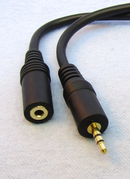 Philmore 44-476 6 Foot Male 2.5mm Stereo Plug to Female 2.5mm Stereo Jack Cable