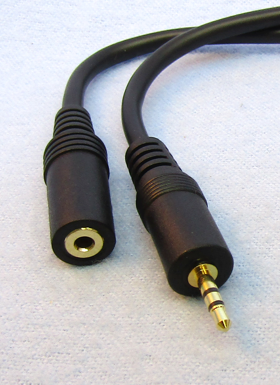 Philmore 44-478 12 Foot Male 2.5mm Stereo Plug to Female 2.5mm Stereo Jack Cable