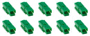 Philmore 49-012 GREEN DC-S (Standard) Power Connector Housings NO PINS ~ 10 Pack