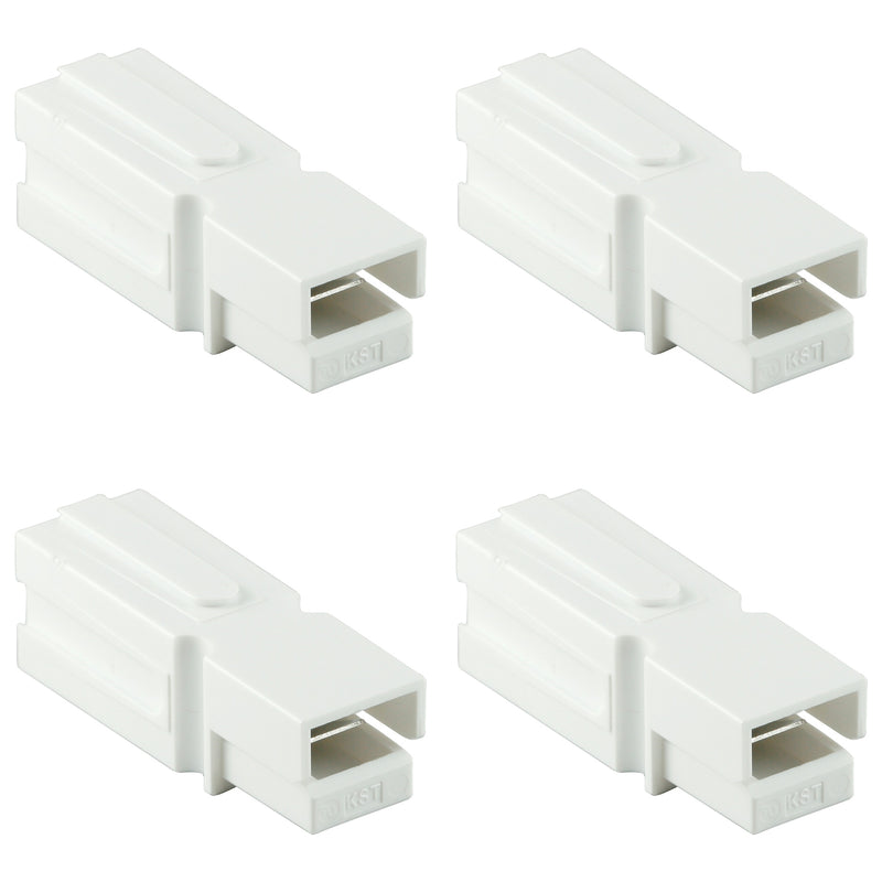 Philmore 49-019, WHITE DC-H (Hi-Amp) Power Connector Housings NO PINS ~ 4 Pack
